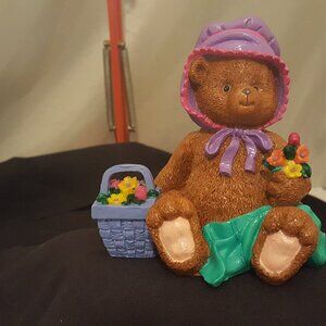Daisy Bear Home Decor Artistically Hand Painted One of a Kind Decor NEW